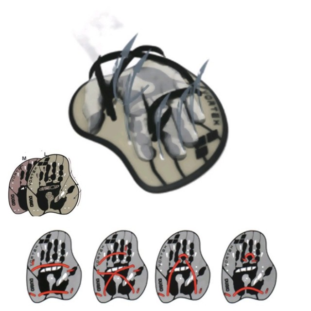 Vortex evolution hand paddle Fastswim.no